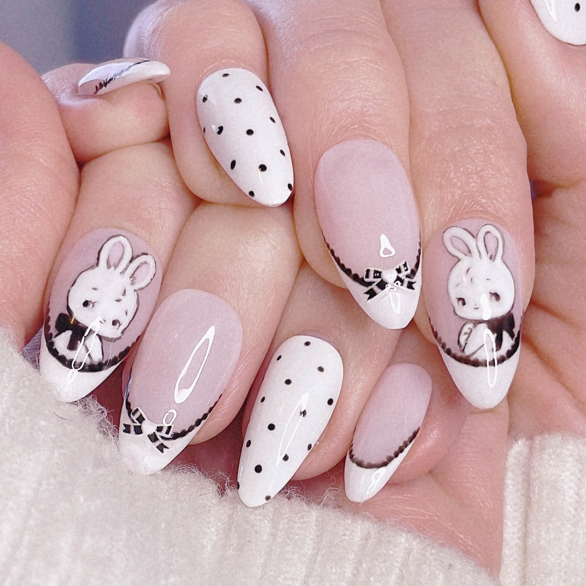 French Bunny Nails